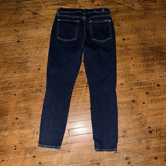 7 for All Mankind dark wash B(lair) high waist ankle 30 jeans - Picture 5 of 5